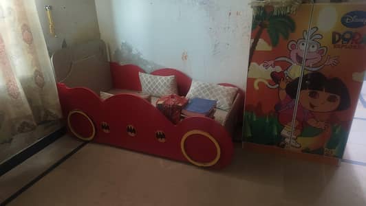 car shape bed no mattress only bed with 2 lights