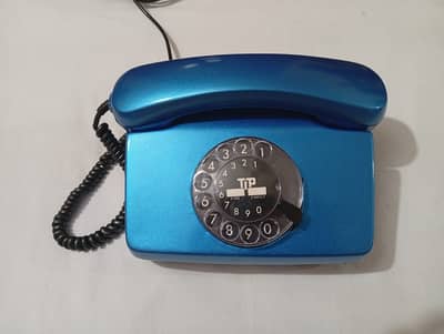 Antique Classic Vintage Rotory Blue Telephone set