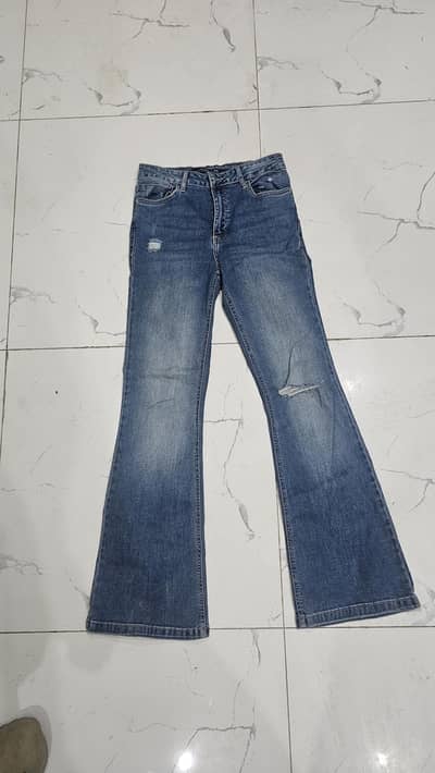 Flared ripped jeans 28inch waist