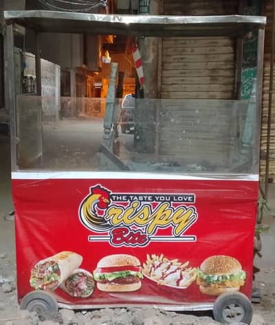 Two Frier one hot plate steel counter for sale