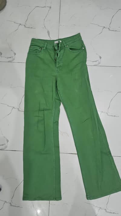 Green jeans in new condition 30inch waist