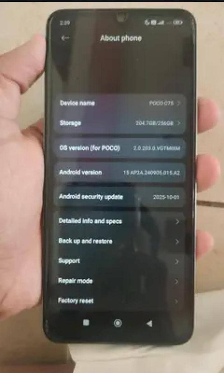 POCO C75 8GB 256GB Complete Box | 1 Month Used | Like New 3