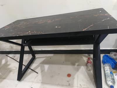Stylish Wooden Office/Study Table with Metal Frame Available for sale