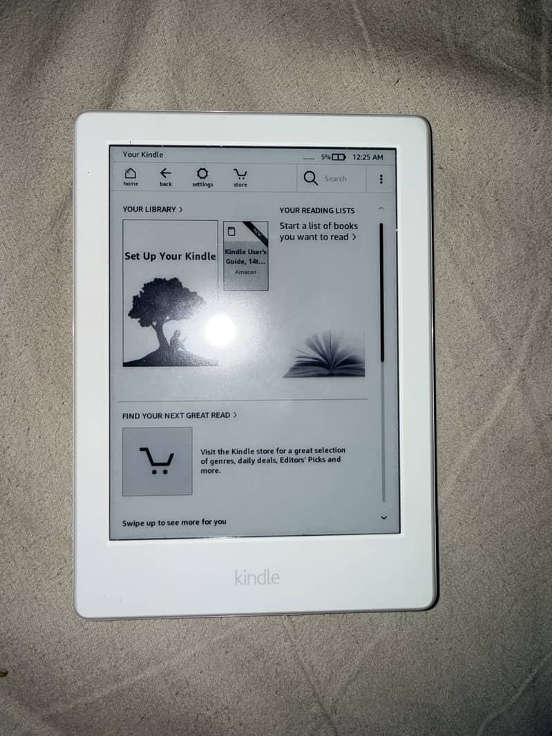 Amazon kindle withe paper touch 0