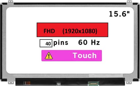 15.6 inches laptop display, FHD with touch 40pin Read Desc
