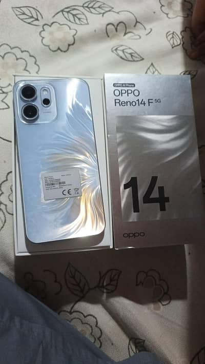 oppo reno 14f 5g full box 10/10 9 mah warnti