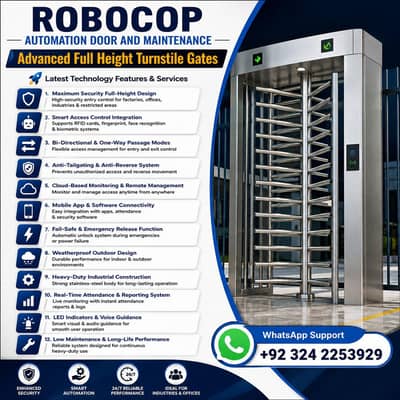  Upgrade Your Security with Advanced Full Height Turnstile Gates!