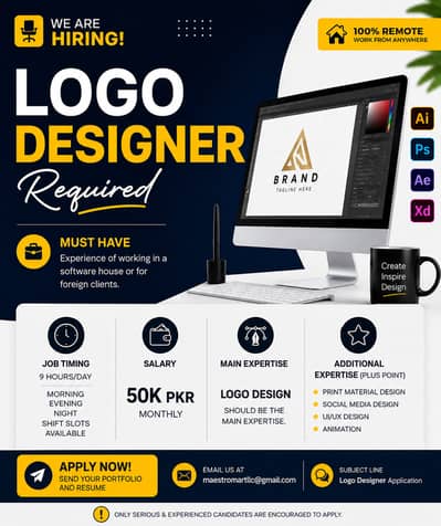 WE ARE HIRING – LOGO DESIGNER (REMOTE)