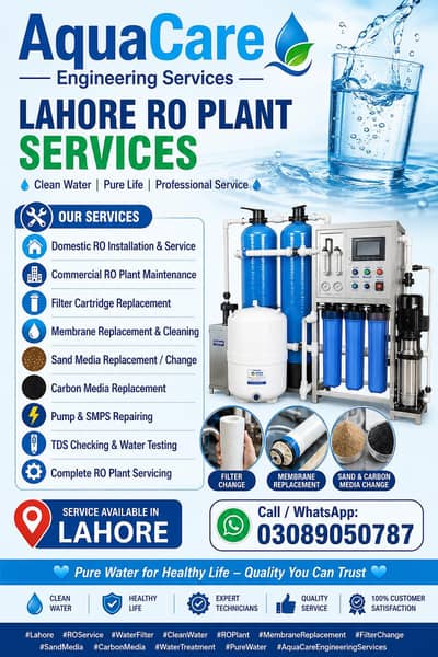water filter plant RO Installation & Service