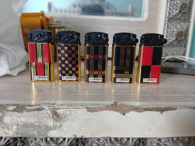 Premium Windproof Jet Flame Lighter Auto Open Slide Button Refillable