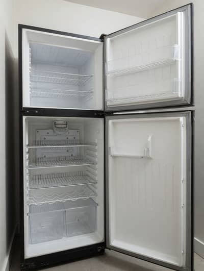 Orient black double door refrigerator-used-excellent condition