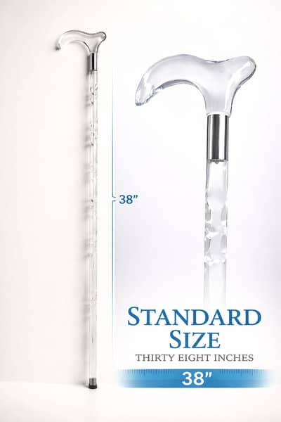 Transparent Acrylic Walking Cane – Handle Luxury Stick for Men & Women