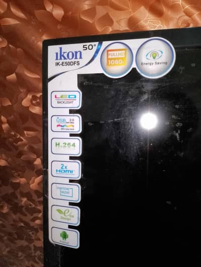 Ikon 50 Inch LED Smart TV Black - IK-E50DFS broken panel