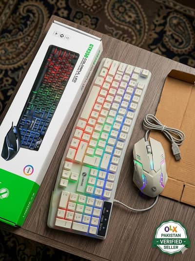 "Gaming Keyboard and Mouse RGB Combo LIMEIDE GTX350 (White) 10/10"