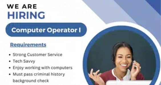 Computer operator required