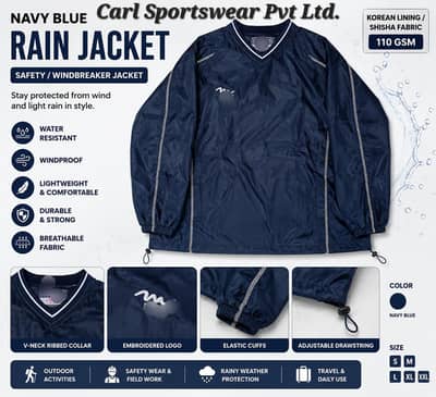 Wholesale Windbreaker Rain Jackets Export Level Quality | St. 430 Pcs|