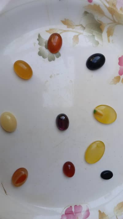 Aqeeq Stones Lot 10 Pcs - Multan