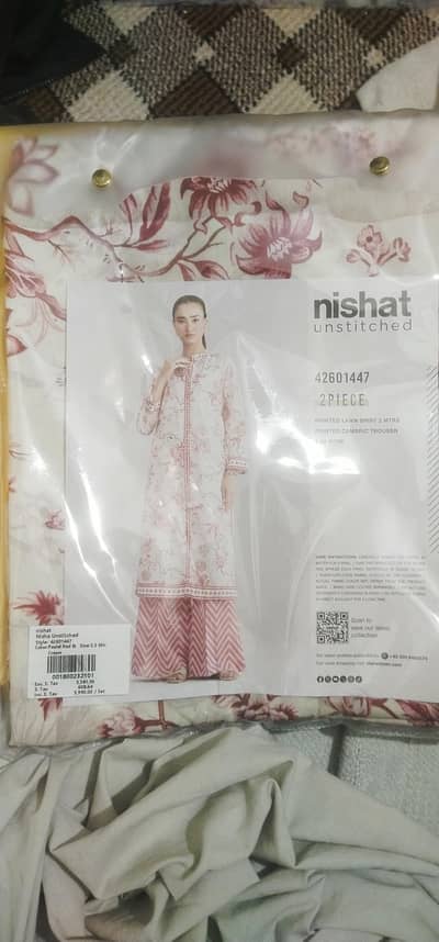 nishat unstitched ladies suit for sale