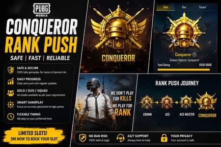 PUBG Mobile Conqueror Rank Push Service