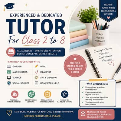 Online tution available for class 2 to 8| one to one attention