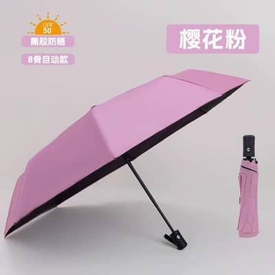 Automatic Black UV Rain & Sun Umbrella