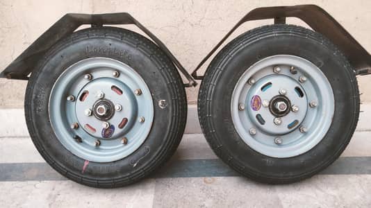 Two Side Tyres+Tubes+Rims+Frames for Electric Bike (Scooty)