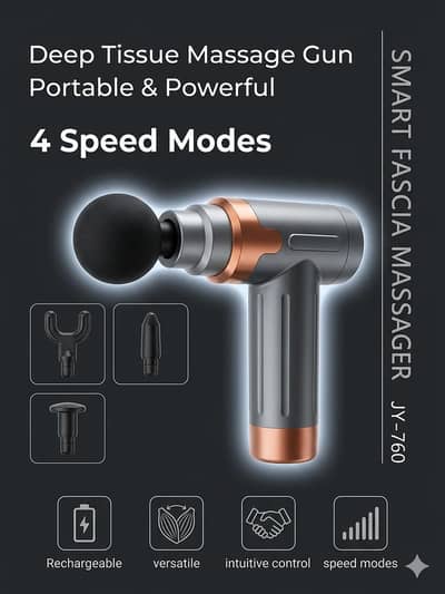 Deep Tissue Massage Gun 4 Speed Rechargeable Massager