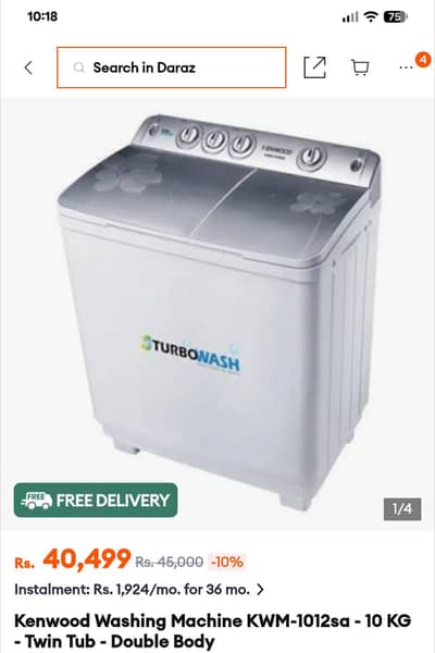 Kenwood 1012sa kwm washing machine for sale