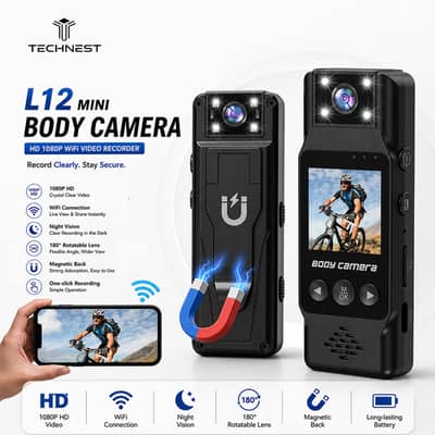 L12 Mini Body Camera Wifi Video Recorder 1080p Wearable Night Vision