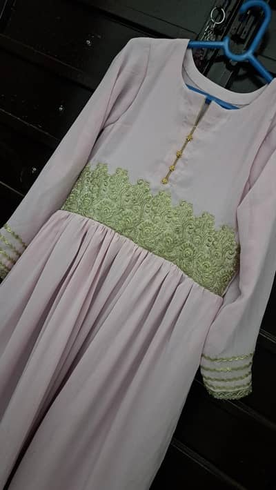 New Chiffon Frock Style 3 Piece Suit Pink - Dina  5000