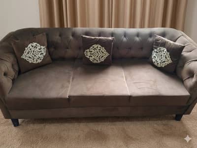 Premiun 6-Seater Velvet Sofa