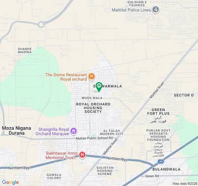 6 MARLA RESIDENTIAL CORNER PLOT FOR SLAE IN ROYAL ORCHARD - F BLOCK