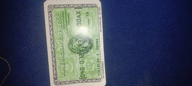 Charles . F frost card . (American express
