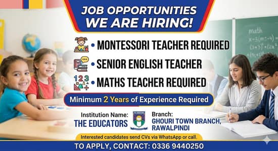 Urgent Teachers Required