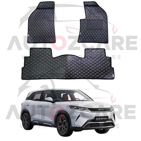 BYD ATTO 2 7D Floor Mat ( Flat Style ) 3PCS - Model 2026