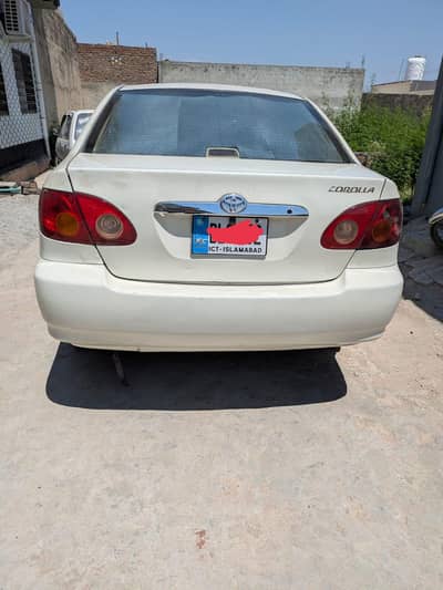 toyta corlla 2.0d 2004 model isb number(03145813937)