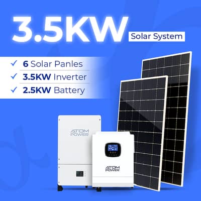 Atom Power 3.5kW Complete Hybrid Solar Solution