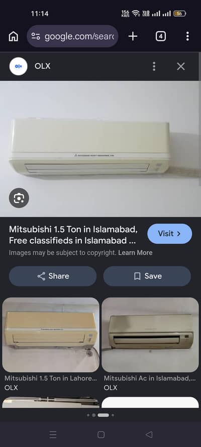 Mitsubishi ac 1.5 ton brand new