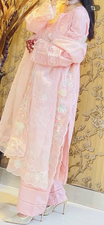 Lawn pink suit