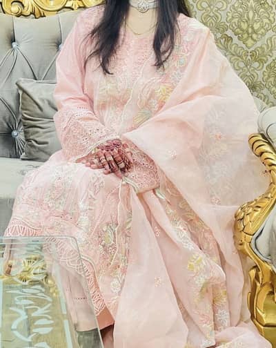Lawn pink suit