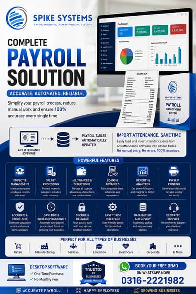 Complete Payroll Software Attendance Integration One-Time Purchase