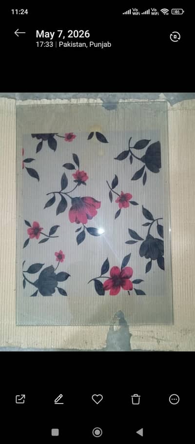 New Floral Glass for Table/Trolley