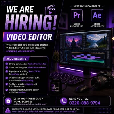 Professional Video Editor Required