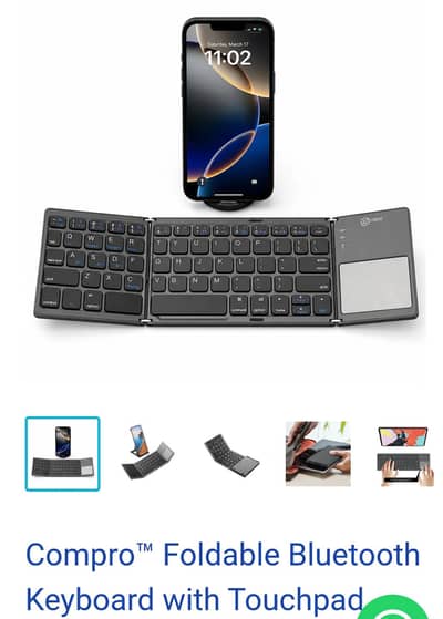 Foldable Bluetooth Keyboard with Touchpad -  New