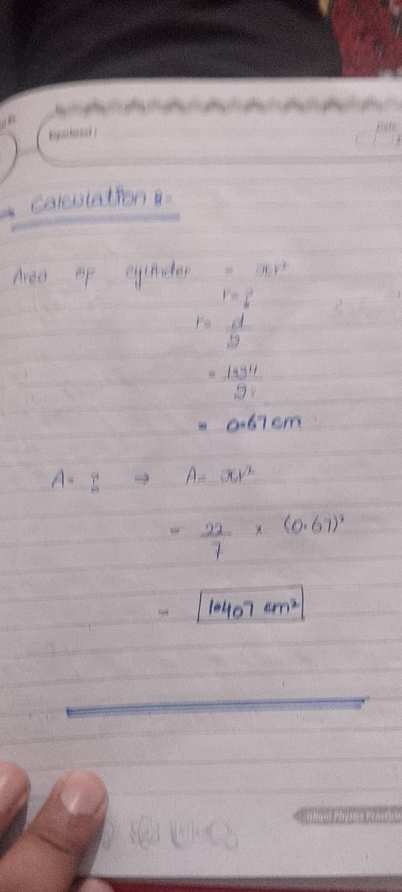physics hand written practical notebook class 9/10 3
