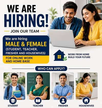 we are hiring male and female on urgent bases