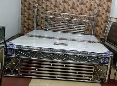 New stainless steel Bed|Steel Double Bed|Steel sofa set|