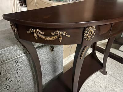Console with mirror