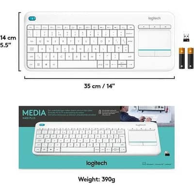 Logitech K400+  KEYBOARD WHITE  (LIMITED EDITION)