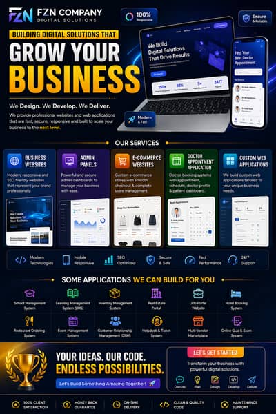  Professional Website & Web Application Development Services | FZN